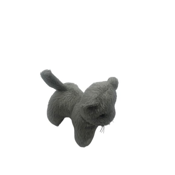 Battat Gray Plush Kitty Cat Toy Embroidered Details Whiskers Handheld 3" - Picture 6 of 7